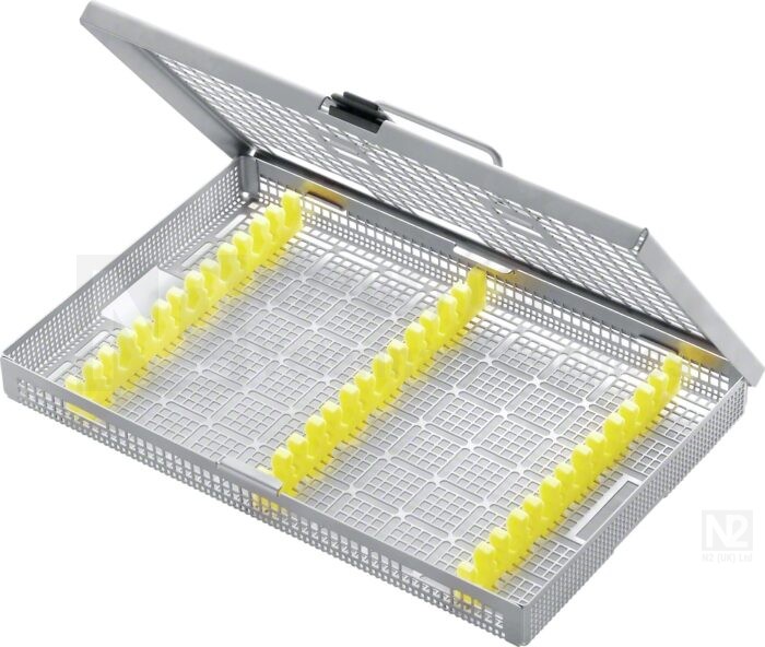 Basket with 3 Instrument Racks 273mm x 176mm x 30mm