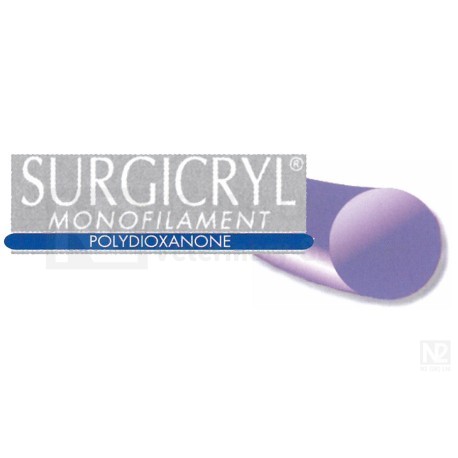 Surgicryl Monofilament Polydioxanone Suture Voilet 3/0 (2) 75cm DS24 3/8 Circle Pack 12
